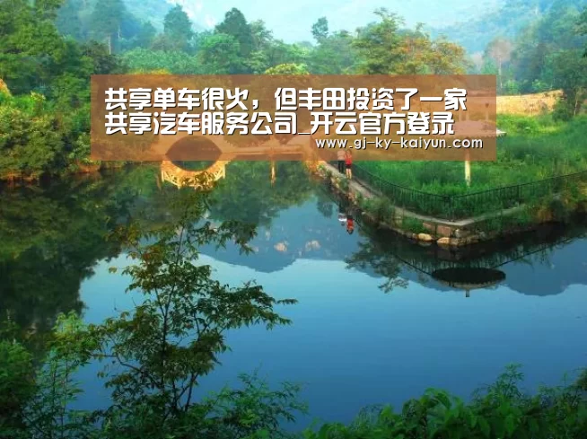 共享单车很火,但丰田投资了一家共享汽车服务公司_开云官方登录(图3) 开云官方入口
